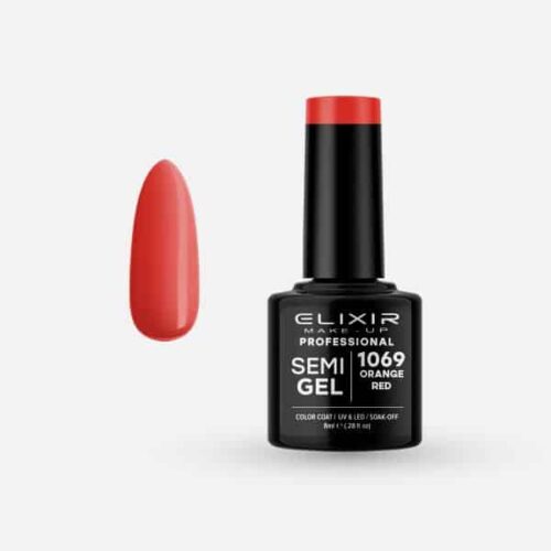 Elixir Ημιμόνιμο Βερνίκι Νυχιών #1069 Orange Red 8ml