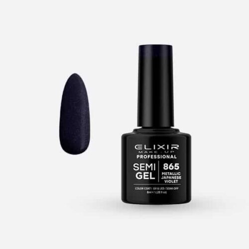 Elixir Ημιμόνιμο Βερνίκι Νυχιών #865 Metallic Japanese Violet 8ml