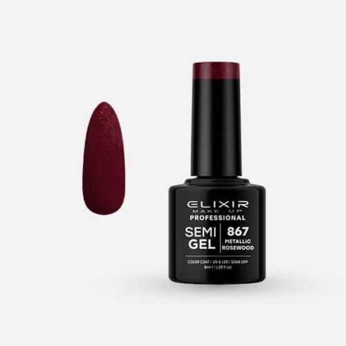 Elixir Ημιμόνιμο Βερνίκι Νυχιών #867 Metallic Rosewood 8ml