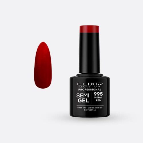 Elixir Ημιμόνιμο Βερνίκι Νυχιών #995 Metal Red 8ml