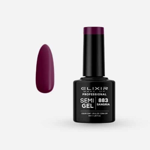 Elixir Ημιμόνιμο Βερνίκι Νυχιών #883 Sangria 8ml
