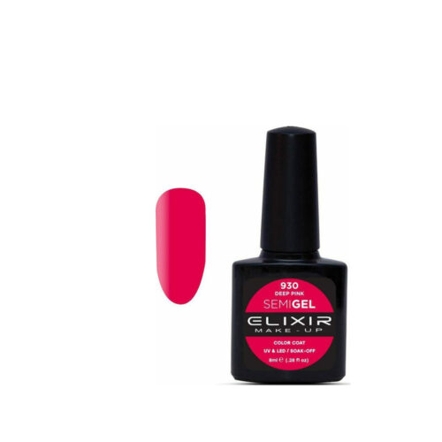 Elixir Ημιμόνιμο Βερνίκι Νυχιών #930 Deep Pink 8ml
