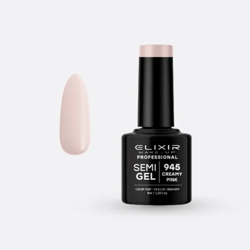Elixir Ημιμόνιμο Βερνίκι Νυχιών #945 Creamy Pink 8ml