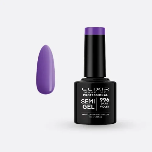 Elixir Ημιμόνιμο Βερνίκι Νυχιών #996 Dark Violet 8ml