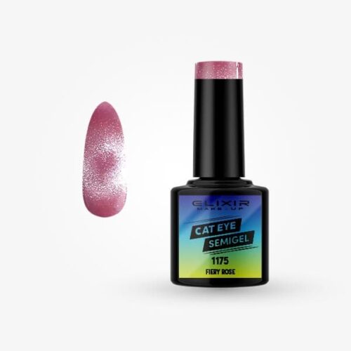 Elixir Ημιμόνιμο Βερνίκι Νυχιών Cat Eye #1175 Fiery Rose 8ml