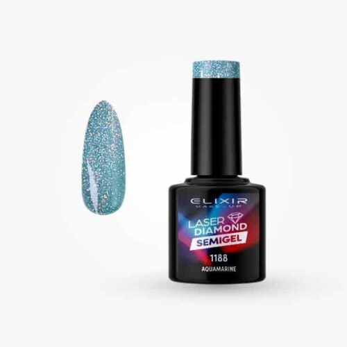 Elixir Ημιμόνιμο Βερνίκι Νυχιών Laser Diamond #1188 Aquamarine 8ml