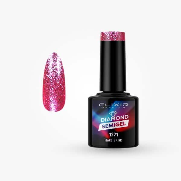 Elixir Ημιμόνιμο Βερνίκι Νυχιών Diamond #1221 Barbie Pink 8ml