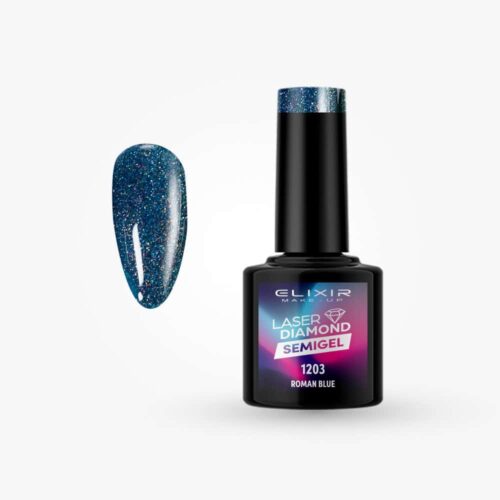 Elixir Ημιμόνιμο Βερνίκι Νυχιών Laser Diamond #1203 Roman Blue 8ml
