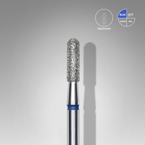 Alezori Diamond Nail Drill Bit Round Cylinder Blue 2.3mm/8mm - Διαμαντόφρεζα Τροχού