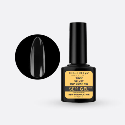Elixir Ημιμόνιμο Βερνίκι Νυχιών #1329 Velvet Matte Top Coat No Wipe 8ml