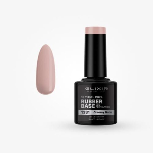 Elixir Ημιμόνιμο Βερνίκι Νυχιών #1331 Rubber Base Creamy Nude 8ml