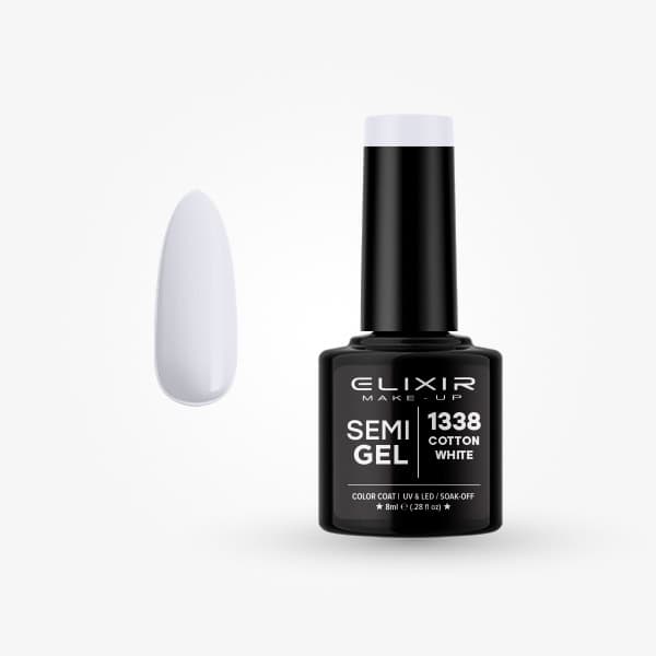 Elixir Ημιμόνιμο Βερνίκι Νυχιών #1338 Cotton White 8ml