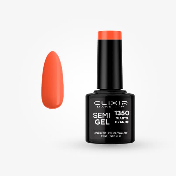 Elixir Ημιμόνιμο Βερνίκι Νυχιών #1350 Giants Orange 8ml