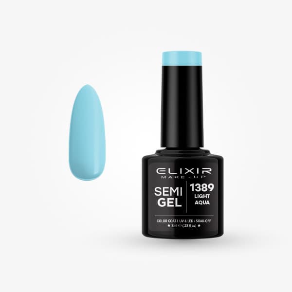 Elixir Ημιμόνιμο Βερνίκι Νυχιών #1389 Light Aqua 8ml
