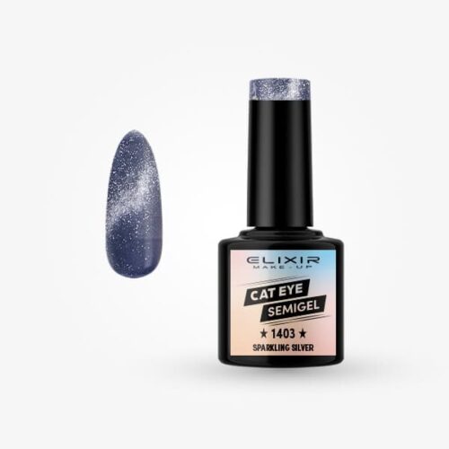 Elixir Ημιμόνιμο Βερνίκι Νυχιών Cat Eye #1403 Sparkling Silver 8ml