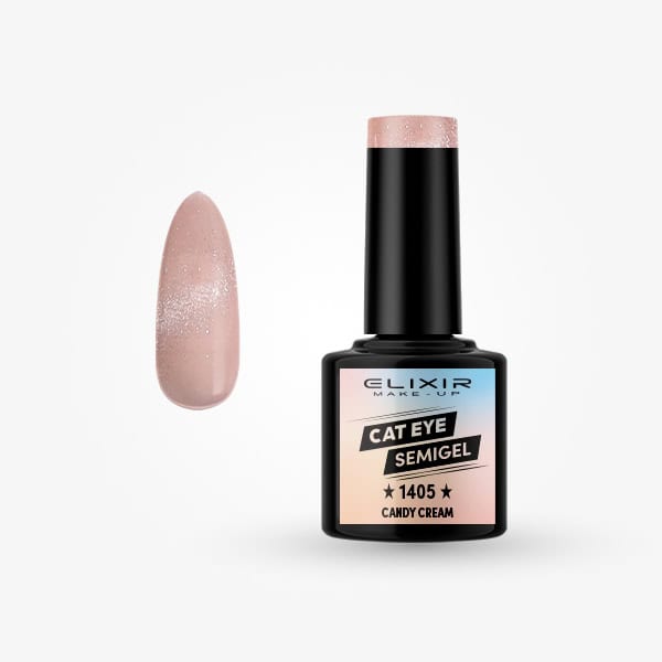 Elixir Ημιμόνιμο Βερνίκι Νυχιών Cat Eye #1405 Candy Cream 8ml