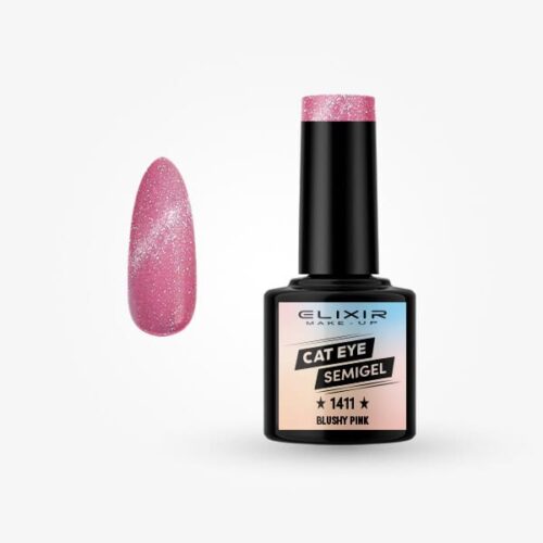 Elixir Ημιμόνιμο Βερνίκι Νυχιών Cat Eye #1411 Blushy Pink 8ml