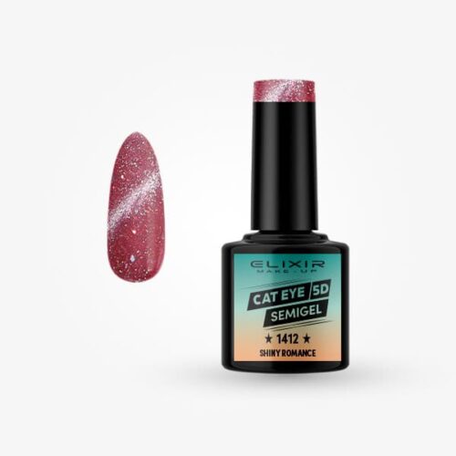 Elixir Ημιμόνιμο Βερνίκι Νυχιών Cat Eye 5D #1412 Shiny Romance 8ml