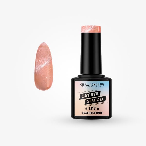 Elixir Ημιμόνιμο Βερνίκι Νυχιών Cat Eye #1417 Sparkling Pumkin 8ml