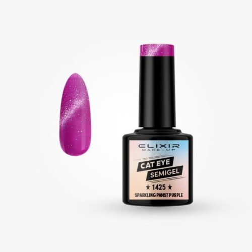 Elixir Ημιμόνιμο Βερνίκι Νυχιών Cat Eye #1425 Sparkling Panst Purple 8ml