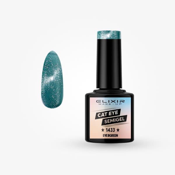 Elixir Ημιμόνιμο Βερνίκι Νυχιών Cat Eye #1433 Evergreen 8ml