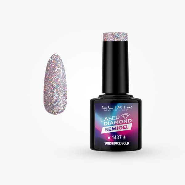 Elixir Ημιμόνιμο Βερνίκι Νυχιών Laser Diamond #1437 Sunstruck Gold 8ml