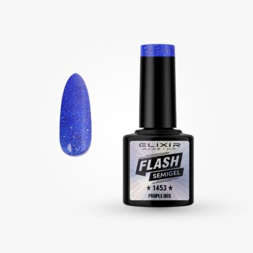 Elixir Ημιμόνιμο Βερνίκι Νυχιών Flash #1453 Purple Iris 8ml