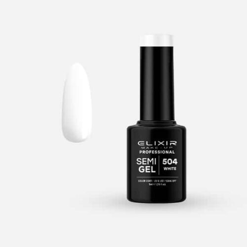 Elixir Ημιμόνιμο Βερνίκι Νυχιών #504 White 5ml