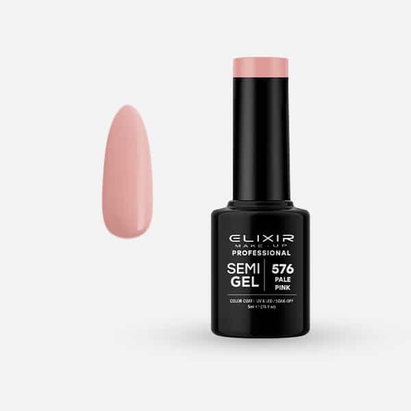 Elixir Ημιμόνιμο Βερνίκι Νυχιών #576 Pale Pink 5ml