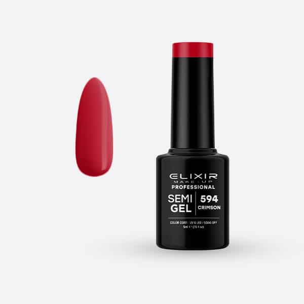 Elixir Ημιμόνιμο Βερνίκι Νυχιών #594 Crimson 5ml