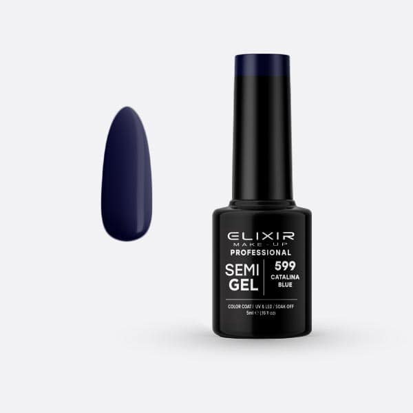 Elixir Ημιμόνιμο Βερνίκι Νυχιών #599 Catalina Blue 5ml