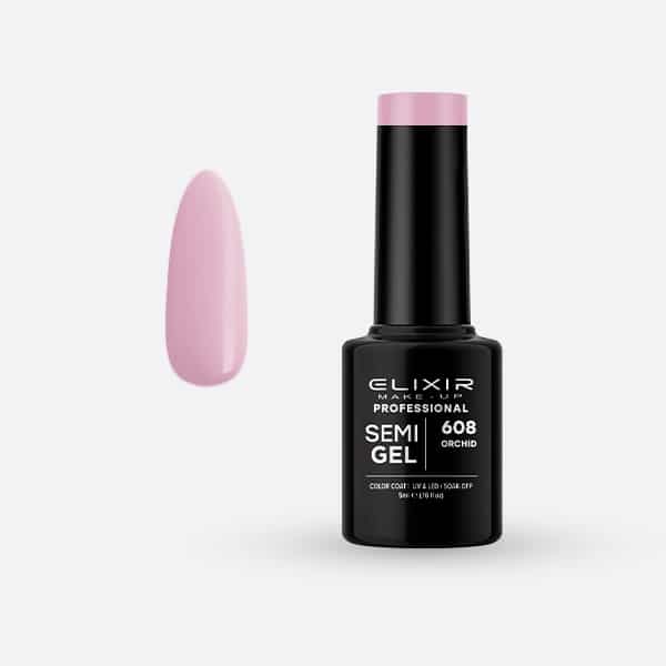 Elixir Ημιμόνιμο Βερνίκι Νυχιών #608 Orchid 5ml