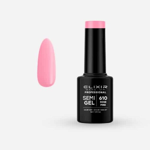 Elixir Ημιμόνιμο Βερνίκι Νυχιών #610 Rose Pink 5ml