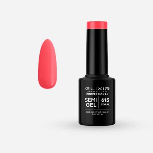 Elixir Ημιμόνιμο Βερνίκι Νυχιών #615 Coral 5ml
