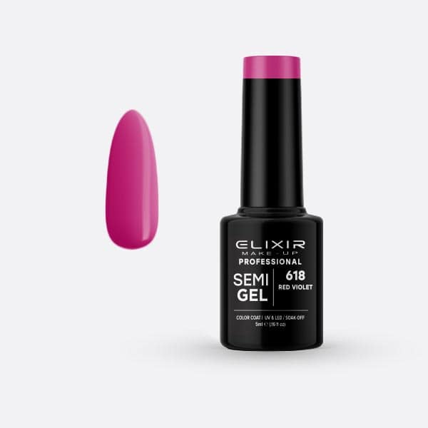 Elixir Ημιμόνιμο Βερνίκι Νυχιών #618 Red Violet 5ml
