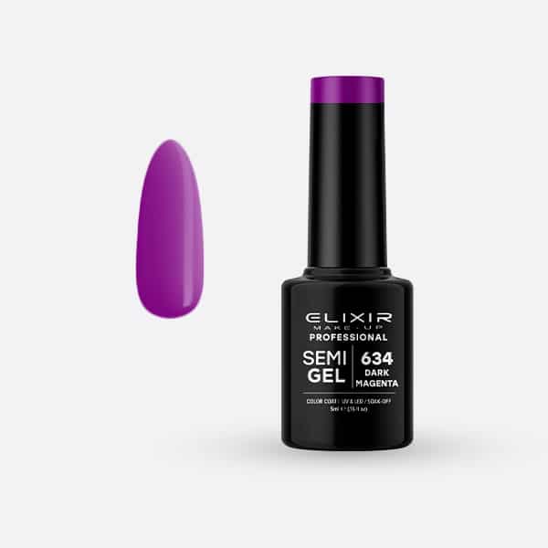 Elixir Ημιμόνιμο Βερνίκι Νυχιών #634 Dark Magenta 5ml