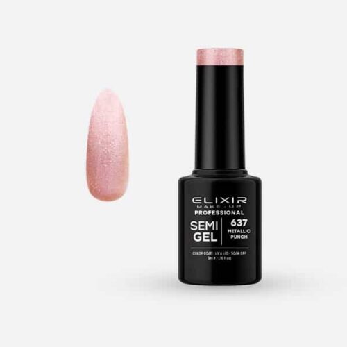 Elixir Ημιμόνιμο Βερνίκι Νυχιών #637 Metallic Punch 5ml