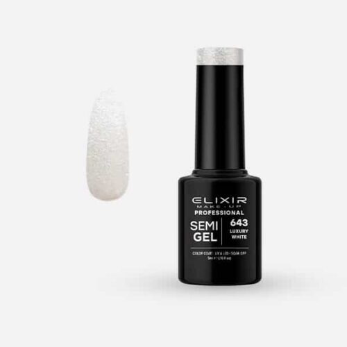 Elixir Ημιμόνιμο Βερνίκι Νυχιών #643 Luxury White 5ml