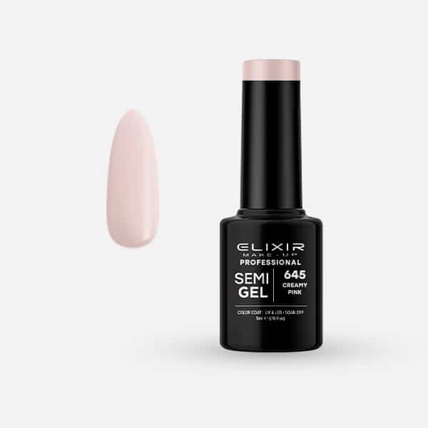 Elixir Ημιμόνιμο Βερνίκι Νυχιών #645 Creamy Pink 5ml