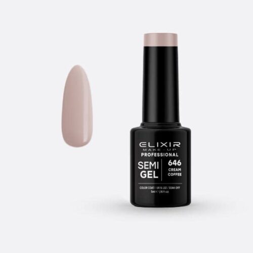 Elixir Ημιμόνιμο Βερνίκι Νυχιών #646 Cream Coffee 5ml