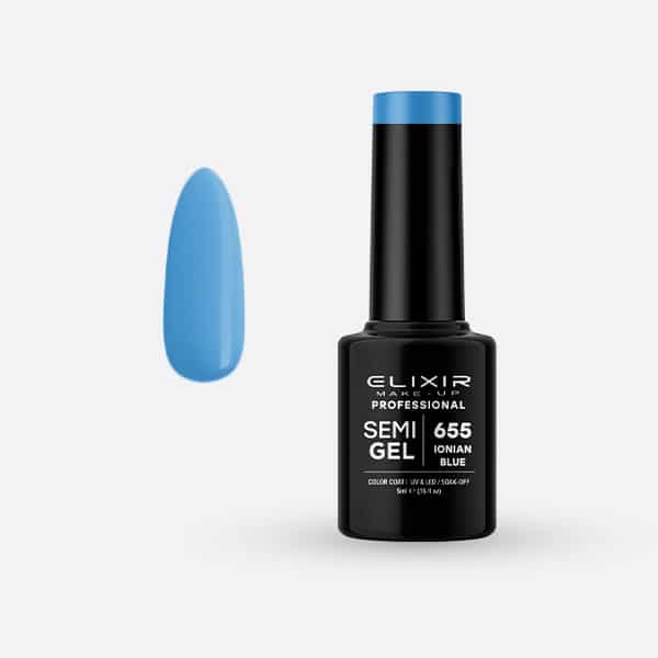 Elixir Ημιμόνιμο Βερνίκι Νυχιών #655 Ionian Blue 5ml