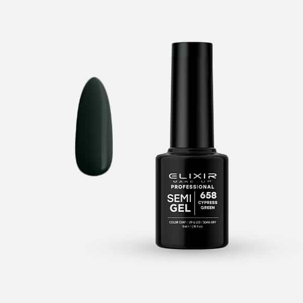 Elixir Ημιμόνιμο Βερνίκι Νυχιών #658 Cypress Green 5ml
