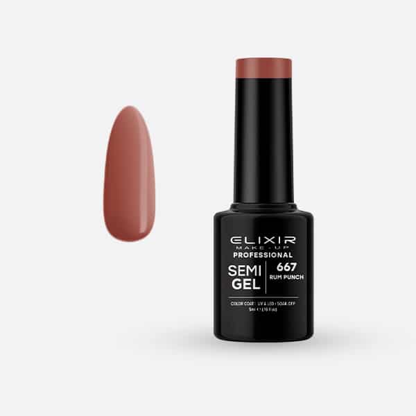 Elixir Ημιμόνιμο Βερνίκι Νυχιών #667 Rum Punch 5ml