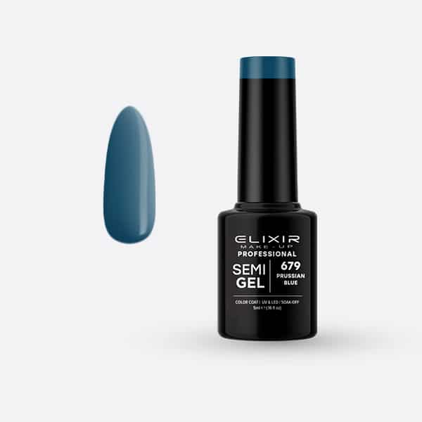 Elixir Ημιμόνιμο Βερνίκι Νυχιών #679 Prusian Blue 5ml