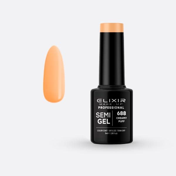 Elixir Ημιμόνιμο Βερνίκι Νυχιών #688 Creamy Puff 5ml