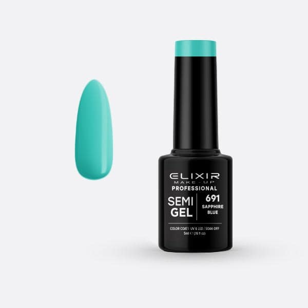 Elixir Ημιμόνιμο Βερνίκι Νυχιών #691 Sapphire Blue 5ml