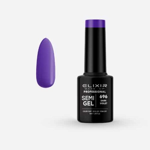 Elixir Ημιμόνιμο Βερνίκι Νυχιών #696 Dark Violet 5ml