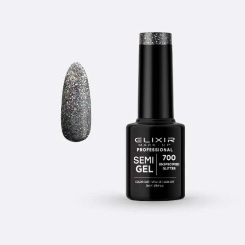 Elixir Ημιμόνιμο Βερνίκι Νυχιών #700 Unspecified Glitter 5ml