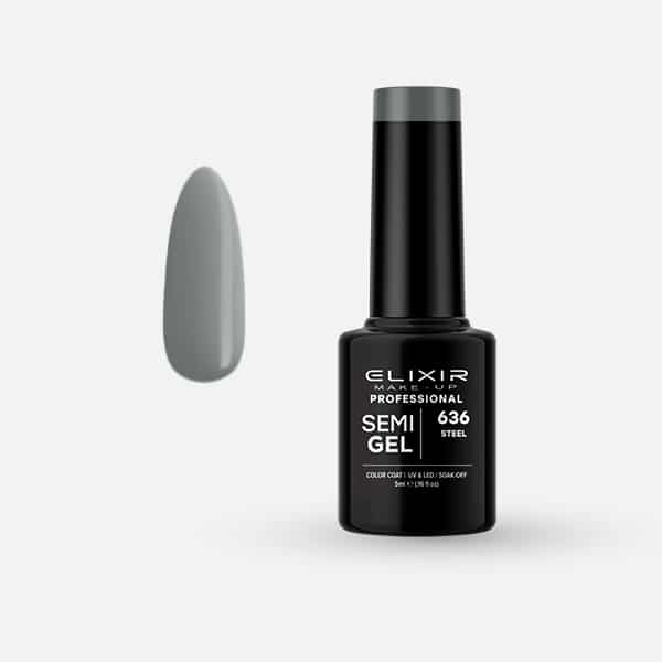 Elixir Ημιμόνιμο Βερνίκι Νυχιών #636 Steel 5ml