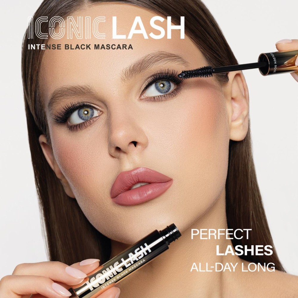 Golden Rose Iconic Lash Intense Black Mascara 12ml - Μάσκαρα Για Όγκο & Μήκος Μαύρη - Image 3